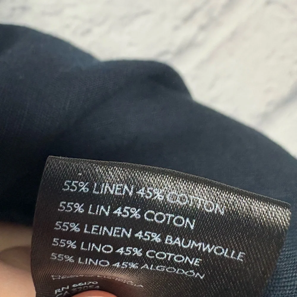 Anthropologie Maeve Black Linen Crop Top size XS - Picture 6 of 6